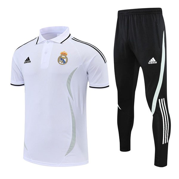 Polo Real Madrid Conjunto Completo 2022/2023 Blanco